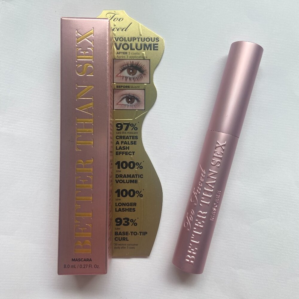 NEW Too Faced Better Than Sex Volumizing & Lengthening Mascara Black 8mL